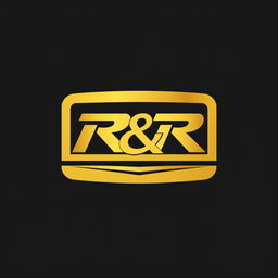 A sleek and modern logo design for an automobile industry featuring the letters 'R&R' prominently