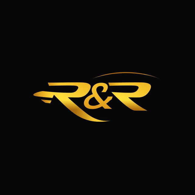 A sleek and modern logo design for an automobile industry featuring the letters 'R&R' prominently