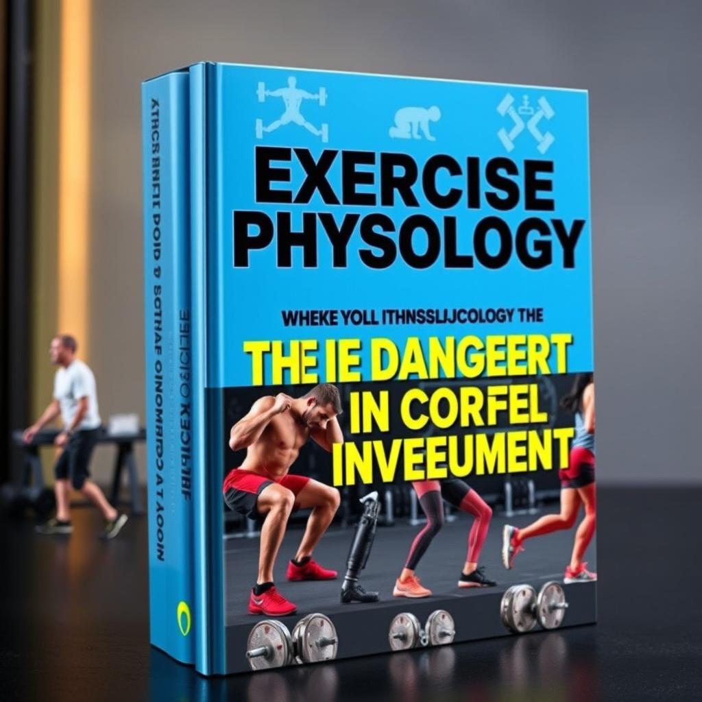 An eye-catching book cover about "Exercise Physiology and the Dangers of Incorrect Movement Execution"