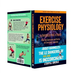 An eye-catching book cover about "Exercise Physiology and the Dangers of Incorrect Movement Execution"