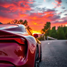 A stunning Toyota Supra MK4 parked on a scenic mountain road during sunset