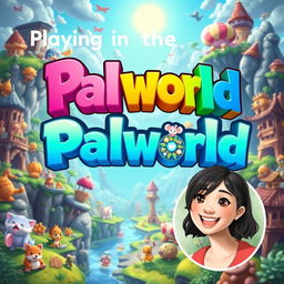 A vibrant and high-quality thumbnail for a video titled 'Playing in the Cloud: Palworld | Gameplay | Xbox Cloud Gaming 🎮🔥👾| Game Pass Ultimate'