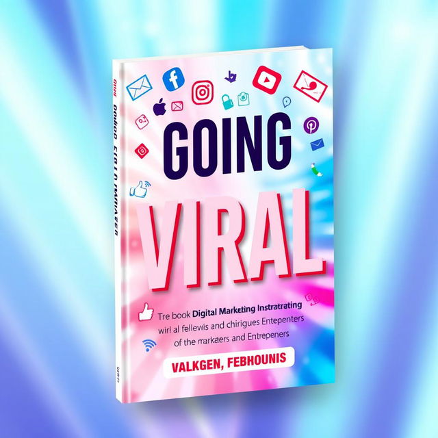 A captivating book cover for a book titled 'Going Viral' that focuses on digital marketing