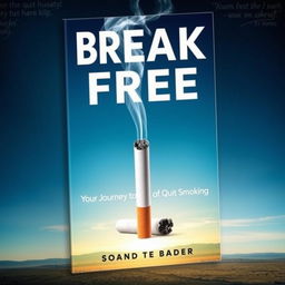 A striking book cover for a book about stopping smoking