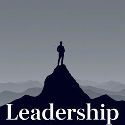 A sophisticated book cover for a book simply titled 'Leadership'