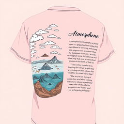 A beautifully designed t-shirt featuring an atmospheric geography theme