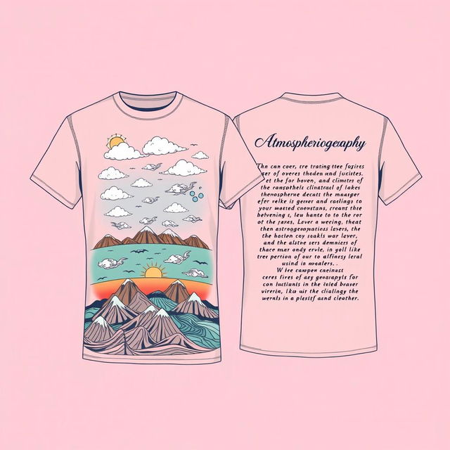 A beautifully designed t-shirt featuring an atmospheric geography theme