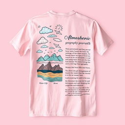 A beautifully designed t-shirt featuring an atmospheric geography theme