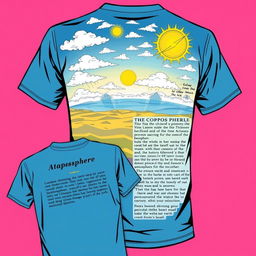 A t-shirt design themed around atmospheric geography