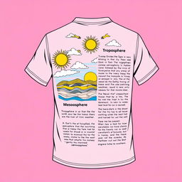 A t-shirt design themed around atmospheric geography