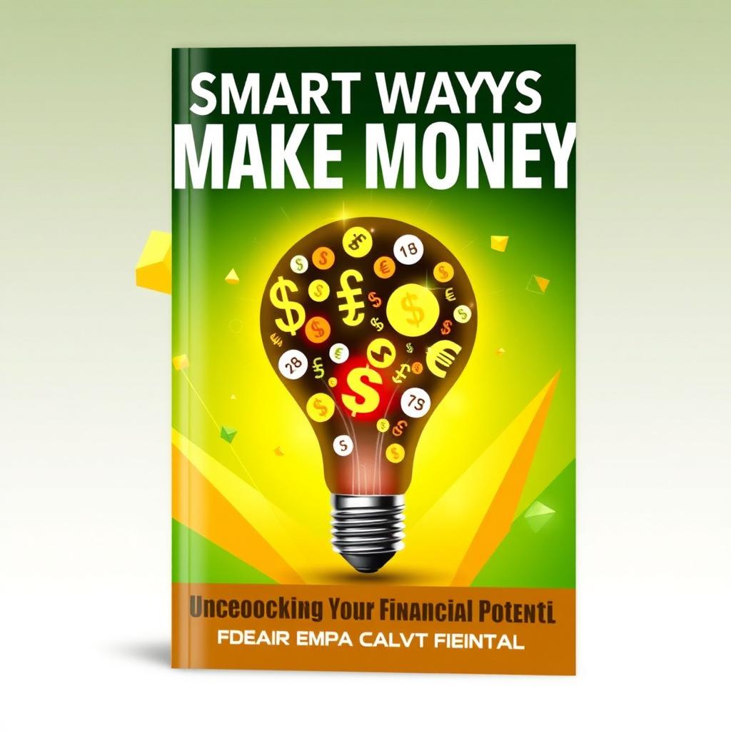 An engaging book cover for a book titled 'Smart Ways to Make Money'