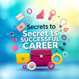 A dynamic and visually appealing book cover for a book titled 'Secrets to Successful Career'