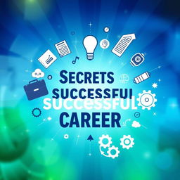 A dynamic and visually appealing book cover for a book titled 'Secrets to Successful Career'