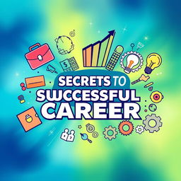 A dynamic and visually appealing book cover for a book titled 'Secrets to Successful Career'