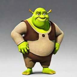 Create a profile picture featuring Shrek, the lovable ogre from the animated film, in a friendly and engaging pose.