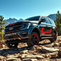 A powerful Ford Expedition Tremor, customized with an eye-catching Shelby body kit