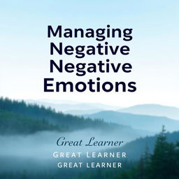 A book cover design for 'Managing Negative Emotions' by Great Learner