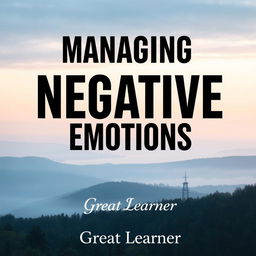 A book cover design for 'Managing Negative Emotions' by Great Learner