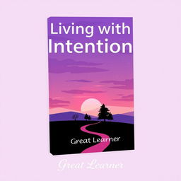 A captivating book cover design for 'Living with Intention' by Great Learner