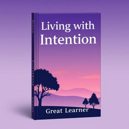 A captivating book cover design for 'Living with Intention' by Great Learner