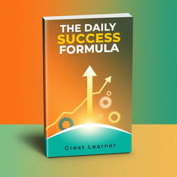 A striking and motivational book cover design for 'The Daily Success Formula' by Great Learner