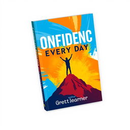 An empowering and vibrant book cover design for 'Confidence Every Day' by Great Learner