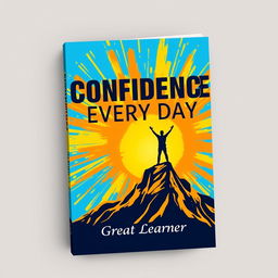 An empowering and vibrant book cover design for 'Confidence Every Day' by Great Learner