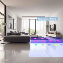 A futuristic floor system known as 'Piso Autoexpansivo' that automatically adjusts to environmental conditions