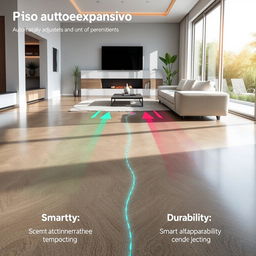 A futuristic floor system known as 'Piso Autoexpansivo' that automatically adjusts to environmental conditions