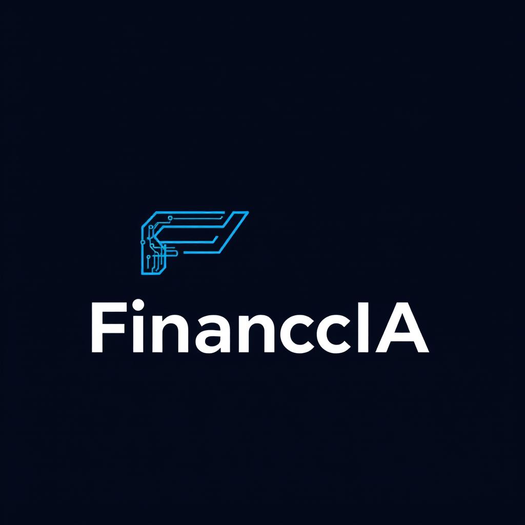 A distinctive logo design for 'FinancIA,' a company leveraging artificial intelligence for investment