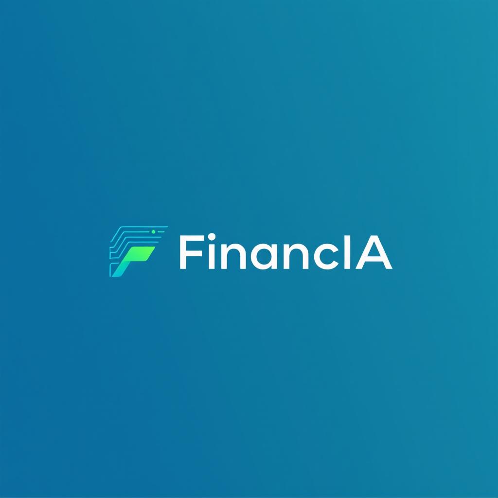 A distinctive logo design for 'FinancIA,' a company leveraging artificial intelligence for investment