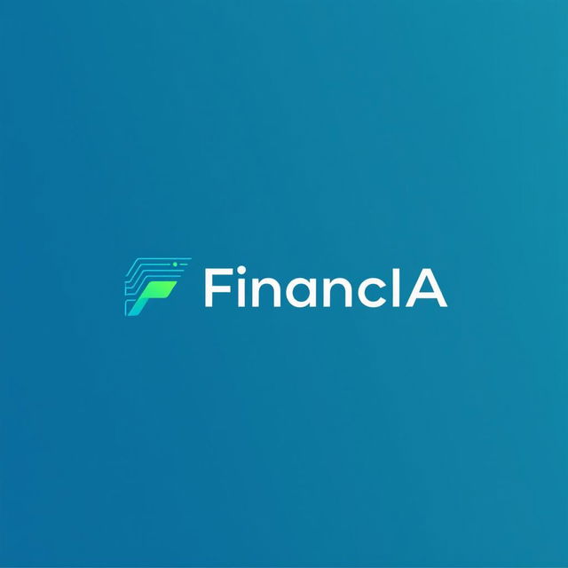 A distinctive logo design for 'FinancIA,' a company leveraging artificial intelligence for investment