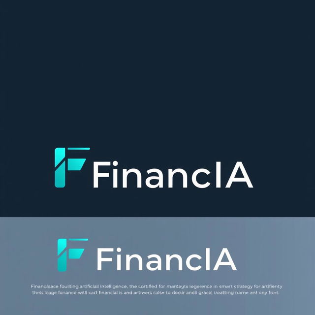 A logo design for 'FinancIA,' a company that utilizes artificial intelligence for smart investment strategies