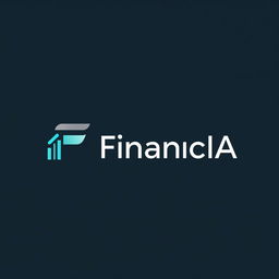 A logo design for 'FinancIA,' a company that utilizes artificial intelligence for smart investment strategies