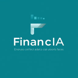 A logo design for 'FinancIA,' a company that utilizes artificial intelligence for smart investment strategies