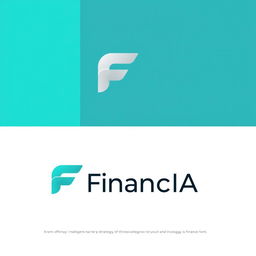 A logo design for 'FinancIA,' a company that utilizes artificial intelligence for smart investment strategies