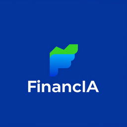 A creative logo design for 'FinancIA,' an innovative company that uses artificial intelligence for smart investments