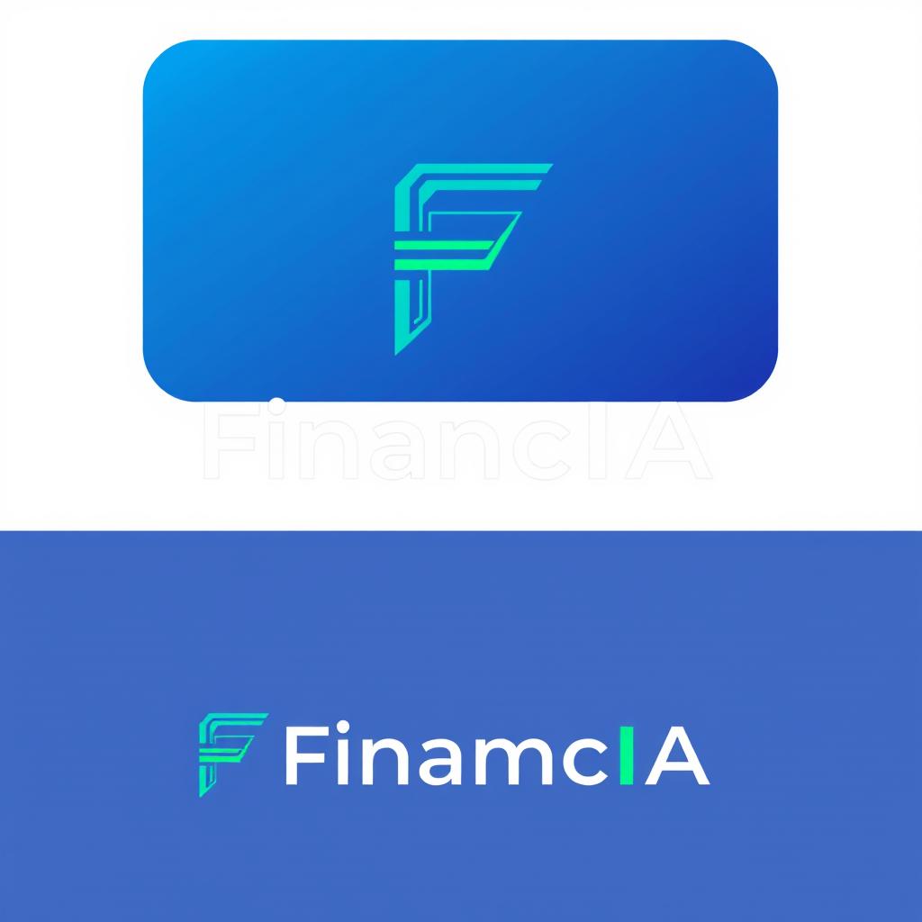 A logo design for 'FinancIA,' an innovative company that utilizes artificial intelligence for investment strategies