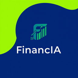 A logo design for 'FinancIA,' an innovative company that utilizes artificial intelligence for investment strategies