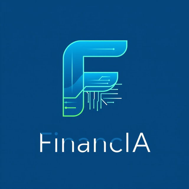 A logo design for 'FinancIA,' an innovative company that utilizes artificial intelligence for investment strategies