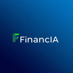 A logo design for 'FinancIA,' an innovative company that utilizes artificial intelligence for investment strategies