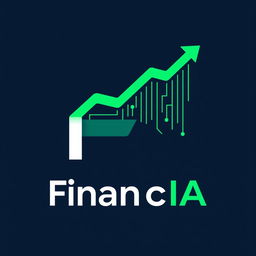 A logo for 'FinancIA,' a cutting-edge company specializing in artificial intelligence-driven investments