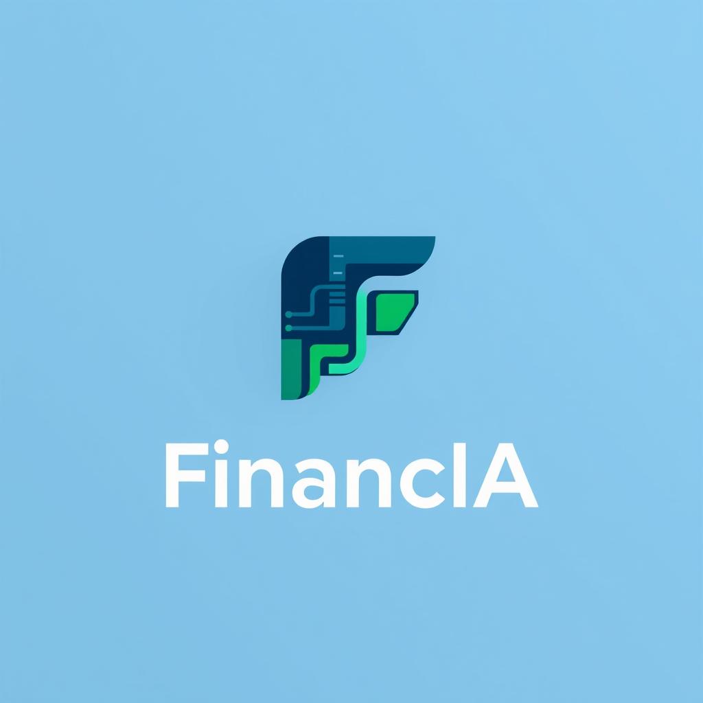 A logo concept for 'FinancIA,' a company that leverages artificial intelligence for investment strategies