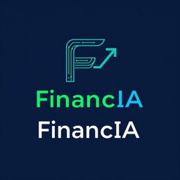 A logo concept for 'FinancIA,' a company that leverages artificial intelligence for investment strategies