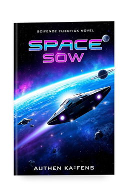 A stunning book cover for a science fiction novel about space exploration, featuring a majestic view of a galaxy filled with vibrant colors: deep blues, purples, and sparkling stars