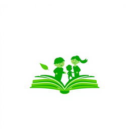 A playful and minimalistic one-colour symbol in the style of a silhouette, representing learning, fun, and family