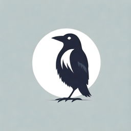 A striking, modern logo featuring a crow in an artistic and unique design, using sharp lines and dark monochromatic colors.