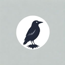 A striking, modern logo featuring a crow in an artistic and unique design, using sharp lines and dark monochromatic colors.