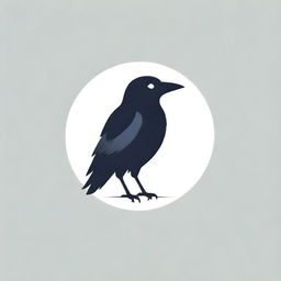 A striking, modern logo featuring a crow in an artistic and unique design, using sharp lines and dark monochromatic colors.