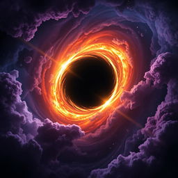 A captivating cosmic background designed for a book cover themed around black holes